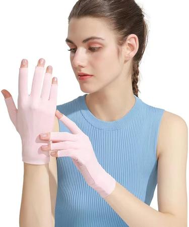 COOSLIM UV Shield Gloves for Gel Nail Lamp | UPF50+ Protection | Pink Manicure Gloves for Women - Buy Online on GoSupps.com