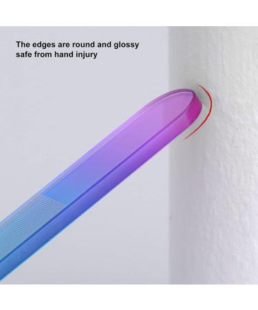 Glass Fingernail Files Set with Double Sided Physical Polishing Safe & Efficient Manicure Easy to Clean Perfect for Home Nail Salon - Buy Online on GoSupps.com