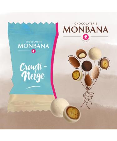 MONBANA | 100 Crousti-Neige | D licieuses Croustilles au Chocolat to offer or taste in total intimacy at a caf or a gourmet boisson - Buy Online on GoSupps.com