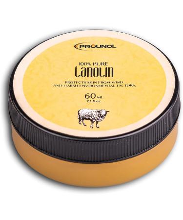 PROUNOL Lanolin Pure (Lanolin Anhydrous) 60ml 100% Natural Cream for Hand and Foot Care jar - Buy Online on GoSupps.com