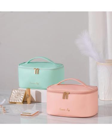 Portable Travel Makeup Bag for Women | Small Cosmetic Organizer Pouch in Tiffany Blueish Green - Buy Online on GoSupps.com