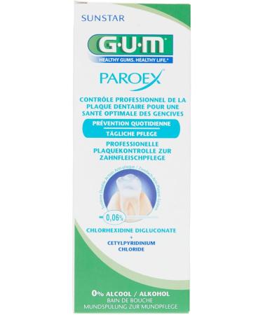  Sunstar GUM Paroex Mouthwash 0.06% CHX 500ml 6er Advantage Pack (6 x 500 ml) - Buy Online on GoSupps.com