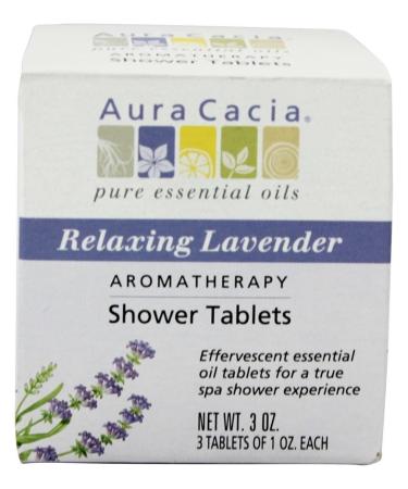 Aura Cacia Lavender Relaxing Shower Tablet - Natural Aromatherapy for Deep Relaxation - Buy Online on GoSupps.com