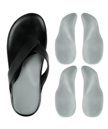 Arch Support Shoe Insoles for Plantar Fasciitis Heel Cushions for Flat Feet Self-Adhesive Gel Arch Inserts for Heel Pain - 2 Pairs (Large)