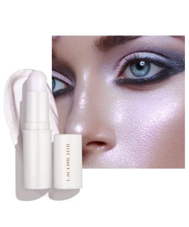 LACOMCHIR Cream Highlighter Stick Face&Body Luminizer Moisture Weightless Highlight Shinelighter Vegan & Cruelty Free 0.23oz (02-MCF)