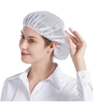 Nanxson 3Pcs White Bouffant Caps - Food Service Hair Nets for Factory Workers | CF9047 - Buy Online on GoSupps.com