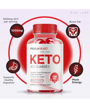 Premium Blast Keto ACV Gummies - Weight Loss Management Formula (180 Gummies) - Buy Online on GoSupps.com