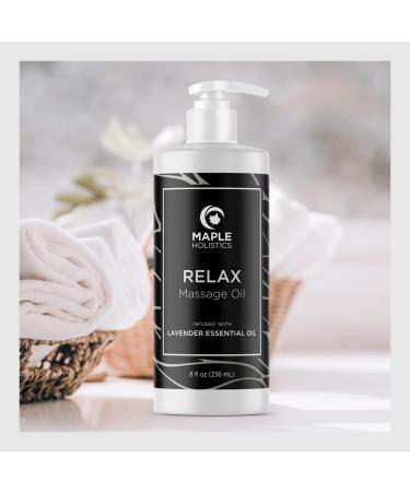 Lavender Massage Oil for Sore Muscles - Nourishing Full Body Therapy with Coconut Oil and Lavender Essential Oil - Buy Online on GoSupps.com