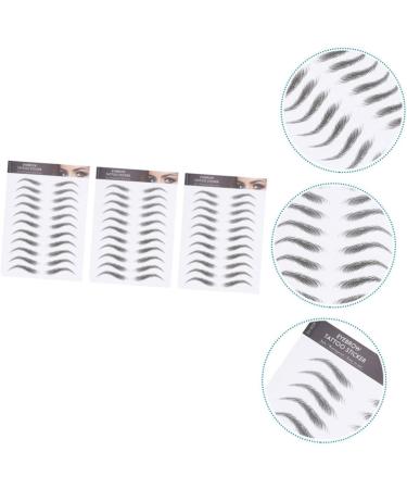 Baluue 6 Sheets Waterproof Eyebrow Stickers Makeup Stickers Stick on Eyebrows Make up Kit Transfer Stickers 21x15cmx2pcs Black 2x2pcs - Buy Online on GoSupps.com