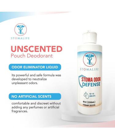 Ostomy Deodorant - 8 Oz | Stoma Odor Eliminator & Defense | Unscented Liquid for Confidence & Comfort - Buy Online on GoSupps.com