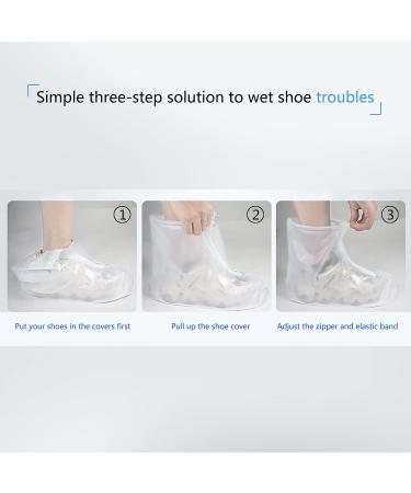 XL Transparent Rain Boot Waterproof Shoe Covers - Non-Slip, Reusable PVC Rubber Sole Overshoes for Outdoor Activities - Buy Online on GoSupps.com