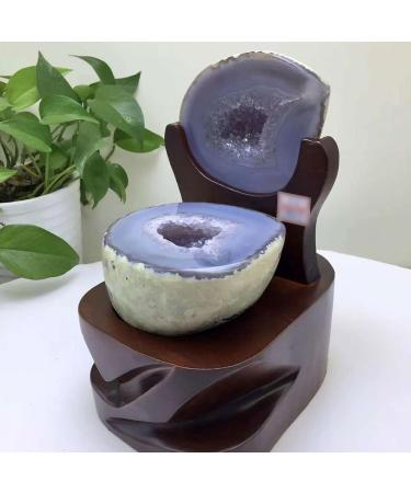 Crystal Rough Large Quartz Geode Agate Cave - 7.1lb Natural Agate Raw Gemstone - Druzy Irregular RockCrystal for Witchcraft Home Decor Feng Shui - Buy Online on GoSupps.com