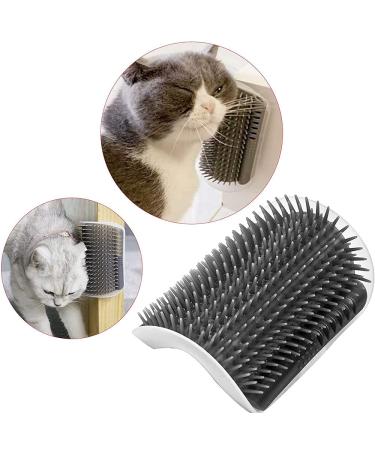 4-Piece Cat Grooming Brush Set - Corner Massage Comb for Long & Short Fur Care (Gray) | Double-Sided Adhesive Included - Buy Online on GoSupps.com