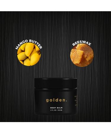 Golden Grooming Co. Men's Body Balm - Intense Repair Balm for Extra Dry Skin - Naturally Derived Hydrating Formula - Suitable for All Skin Types with Coconut Oil & Mango Butter - 2 FL OZ 2 Ounce (Pack of 1) - Buy Online on GoSupps.com