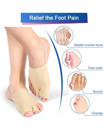 Orthopedic Bunion Corrector with Gel Pad - Big Toe Straightener and Protector for Hallux Valgus - Day and Night Support Sleeve for Foot Separation and Anti-Slip Design - Buy Online on GoSupps.com