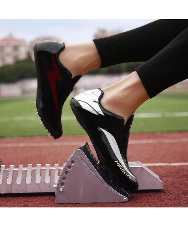 Alhsuvt Track and Field Spikes Shoes for Youth - Professional Running Sneakers for Kids and Adults - Sprinting Match 100-400 Meters - Black - Buy Online on GoSupps.com