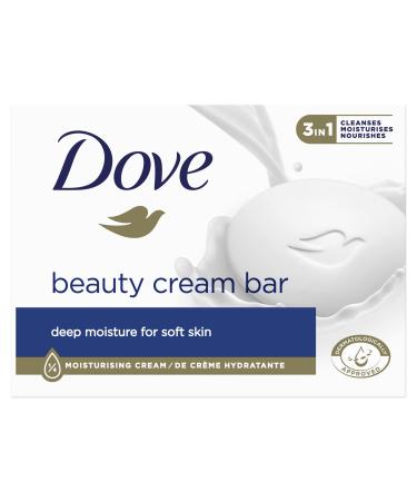 Dove Beauty Cream Bar Hand Soap with 1/4 Moisturizing Cream for Soft and Supple Hands 90g