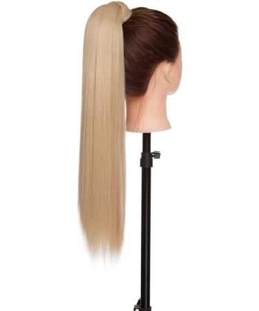 S-noilite Trendy 23 Straight Wrap Around Ponytail Clip in Hair Extension - Dark Blonde/Bleach Blonde Mix, 23 Inch - Buy Online on GoSupps.com