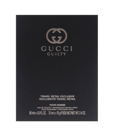 Gucci Guilty for Men - 2 Pc Gift Set 3oz EDT Spray 2.4oz Deodorant Stick - Buy Online on GoSupps.com