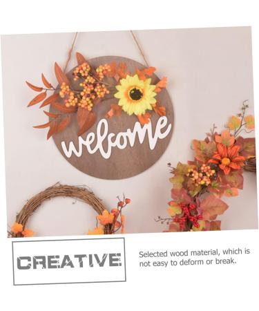 Zerodeko 4pcs Sunflower Welcome Sign Indoor Wooden Pendant Outdoor Porch Decor Home Decoration Sunflower Wreaths Welcome Sign Harvest Festival Wooden Pendant Fall Plastic Welcome Card Berry - Buy Online on GoSupps.com