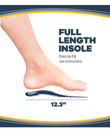 Dr. Scholl's Plantar Fasciitis Relief Orthotics for Men | Cut to Fit Sizes 8-13 - Buy Online on GoSupps.com