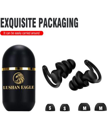Reusable 3-Layer Sound-Proof Earplugs for Sleeping, Working, Concerts - Black - Buy Online on GoSupps.com