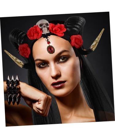 HAPINARY Halloween Headband Hair Bands for Womens Hair Horn Headbands for Women Horn Hair Band Horn Rose Hair Band Instrument for Pedicures for Family Comb Miss Charm Plastic Resin - Buy Online on GoSupps.com
