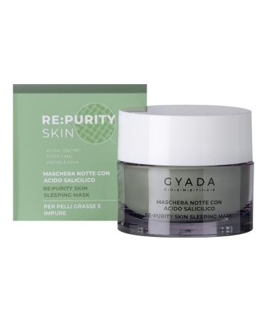 GYADA COSMETICS RePurityskin Night mask with salicylic acid soothing for oily skin impure mixed and acneic tendency reduces the excess of sebo formula based on hyaluronic acid 50 ml