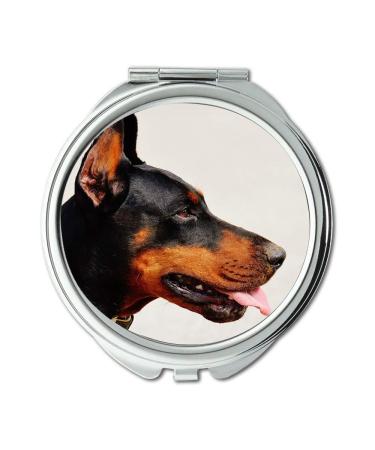 YENDOSTEEN Mirror Compact Mirror Doberman Dog Animal World Animal Pet Nature Race pocket mirror portable mirror