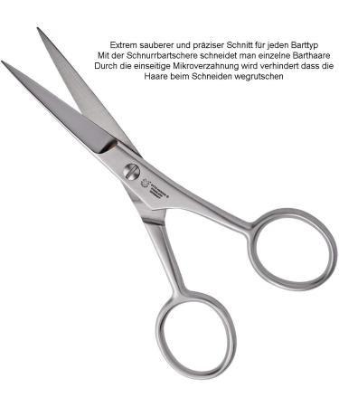 Otto Herder Bartscher Men's Bartschneider 11.5cm - Precision Blade for Beards in Leather Case | Fine Micro Toothing for Exact Cuts - Buy Online on GoSupps.com