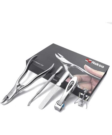 VOGARB 5pcs Large Nail Clippers Set - Professional Podiatrist Pedicure Tool for Thick/Ingrown Nails - Long Handle Trimmer for Seniors - Heavy Duty Wide Opening Cutter - Buy Online on GoSupps.com