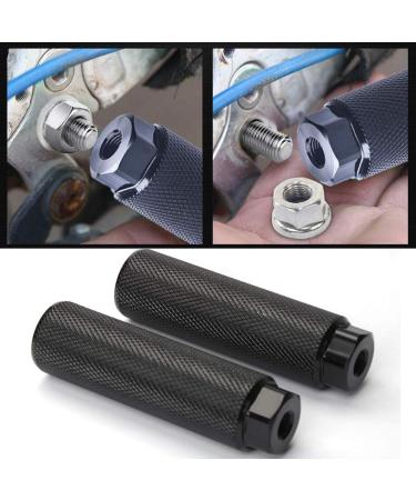 Aluminum Alloy Anti-Skid BMX Bike Pegs for Mountain Cycling - Black | Fits 3/8 inch Axles - Buy Online on GoSupps.com
