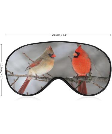 Northern Cardinal Sleep Mask - Adjustable Eye Cover for Sleeping, Blocks Light - Men and Women - Buy Online on GoSupps.com