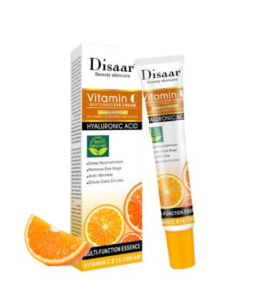 Vitamin C Eye Cream, Moisturizing Under Eye Cream 25ML | VC Eye Cream to Reduce Fine Lines Brighten Skin, Under Eye Cream for Women Jingan