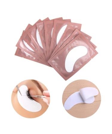 Arison Lashes Eye Gel Pads 50 Pairs Eyelash Extension Under Eye Gel Patches Lint Free Eye Patches with Smooth Front Side and Collagen Back Side Eye Pads for Individual Eyelash Extension (Pink)