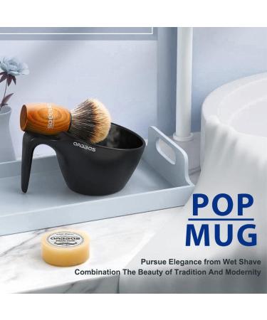 Absbas Roof Hair Razor Brush & 3.5oz Shaving Soap Set | Premium Wet Shaving Tool for Men & Women | Hair Removal & Upgrade Fermentation | A5 Melamine Foaming Cups - Buy Online on GoSupps.com