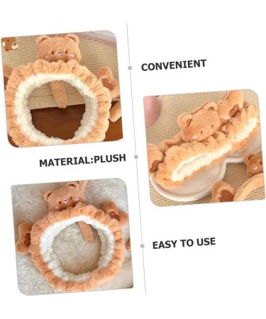PLAFOPE Bear Face Wash Headband Make up Headbands Bear Headband Spa Hair Band Facial Headbands Spa Headbands Headband for Washing Face Skincare Headbands Makeup Headband - Buy Online on GoSupps.com
