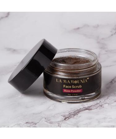 100% Natural Rose Powder & Argan Face Scrub | Moroccan Gommage - 55g - Buy Online on GoSupps.com