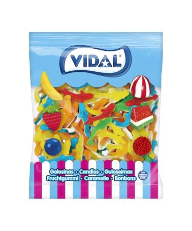 Vidal Gluten-Free Jelly Sharks Fruit Flavoured Assorted Colours - 1kg Bag