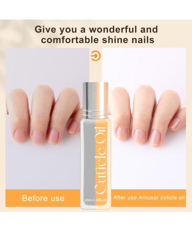Arousar Cuticle Oil 5pcs 10ml Nail Oils Set Rollerball Applicator for Nails Natural Cuticle Care Kit Essential Oils for Nails Smoothing Nourishing and Moisturizing Sweet Almond B-Almond/ Vanilla/ Honey Milk/ Rose /Lavender - Buy Online on GoSupps.com