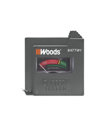 Woods BATTW1 Battery Tester - Tests 9V AA AAA C D and 1.5V Batteries