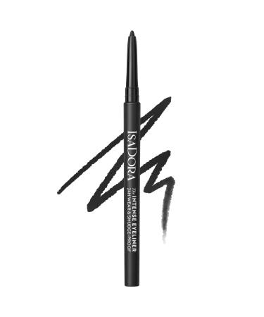 Isadora IsaDora Kajal Waterproof Intense Black 24H - Strong smudge-proof hold - Ideal eyeliner pencil for smoky eyes - Waterproof black kohl pencil - Particularly easy application