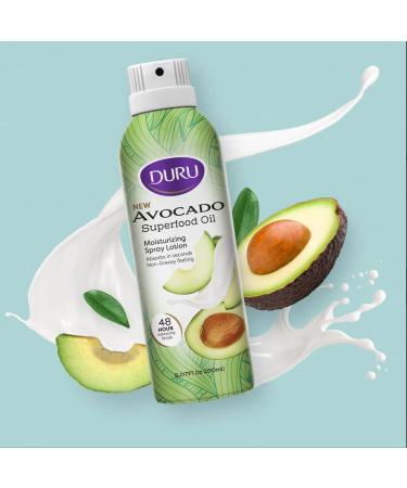 Duru Avocado Moisturizing Spray Lotion - 48 Hour Hydration for Dry Skin Repair | Body Moisturizer with Superfood Avocado Oil | Skin Care for Women, Men, Kids - Buy Online on GoSupps.com