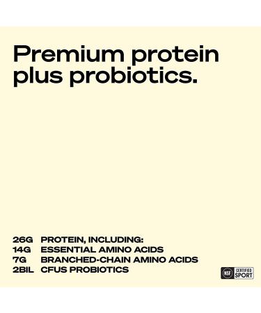 LADDER Grass-Fed Whey Protein Powder 26g Protein for Muscle Gain | 7g BCAAs | 14g EAAs | 2 Billion CFU Probiotics | NSF Certified | Vanilla 1.29oz (Pack of 15) - Buy Online on GoSupps.com