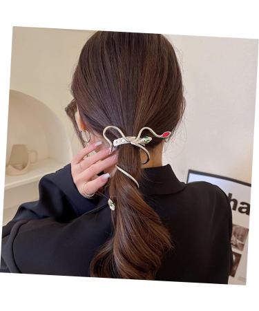 MAGICLULU Snake Hairpin Metal Hair Clips Snake Hair Clip Ponytail Holder Bohemia Barrette Vintage Headpiece Hair Styling for Women Accessories Hair Jewels for Women Twine Die - Buy Online on GoSupps.com