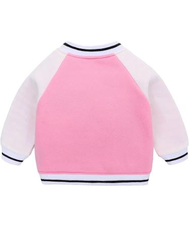 Famuka Baby Jacket Kids Baseball Suit Coat 12-18 Months Pink - Buy Online on GoSupps.com