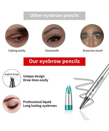 HJOPA Professional Waterproof Eyebrow Pencil - Dark Brown | Long Lasting, Natural Look with Micro Fork Tip | Easy Makeup Application - 1 Count - Buy Online on GoSupps.com