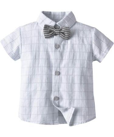 AmzBarley Baby Boys Gentlemans Suit | Long/Short Sleeve Dress Shirt, Pants, Vest, Bowtie | Tuxedo Rompers for Kids | 1-2 Years - Buy Online on GoSupps.com