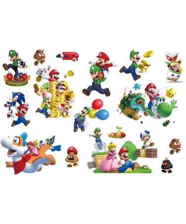 3D Mario Wall Stickers - Cartoon Anime Character Decals for Bedrooms & Living Room Decor - Buy Online on GoSupps.com