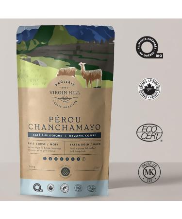 Virgin Hill Coffee - Organic Peru Black - Bold Intensity & Dark Roast -Three Quarters of a Pound of High-Grade Ground Coffee - 12oz / 340 grams Ground 12oz. / 340 grams - Buy Online on GoSupps.com